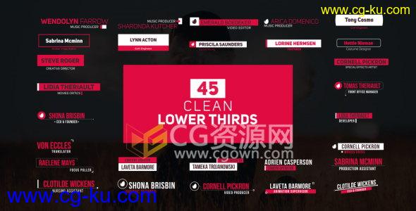 45款设计字幕效果简约现代新闻文字标题动画-AE模板下载的图片1