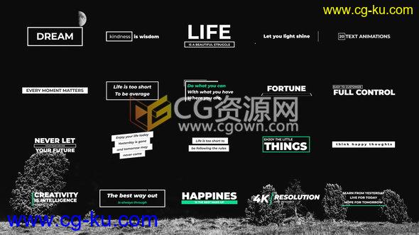 20组字幕动画文字排版标题AE模板+PR预设工程的图片1
