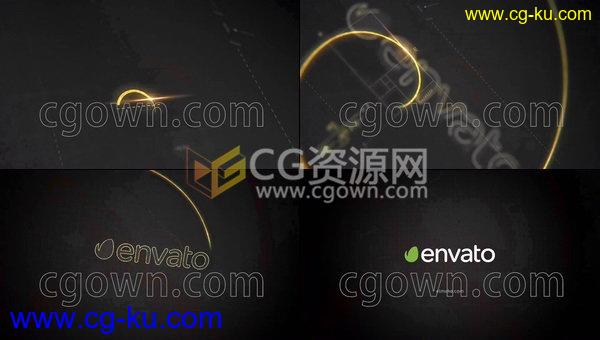 黄金比例光线建筑蓝图动画绘画LOGO片头效果-AE模板工程的图片1