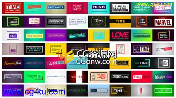 200组响应设计时尚文字标题排版创意广告动画预设-AE脚本下载的图片1