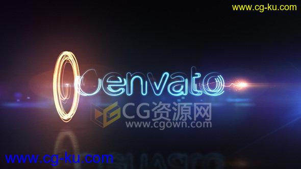 华丽线条光环粒子LOGO轮廓动画视频片头制作-AE模板工程的图片1