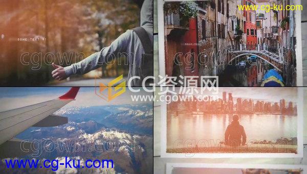 木材背景老照片展示动画回忆光效相册视频制作-AE模板工程的图片1