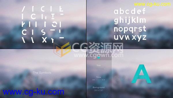 纸张生长英文标题动画字母与字符文字设计工程-AE模板工程的图片1