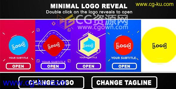 5组扁平化设计图形动画演绎LOGO动画片头-AE模板工程的图片1