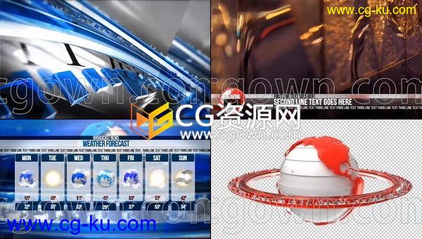 24头条新闻电视频道包装环球片头天气预报字幕栏目制作-AE模板工程的图片1
