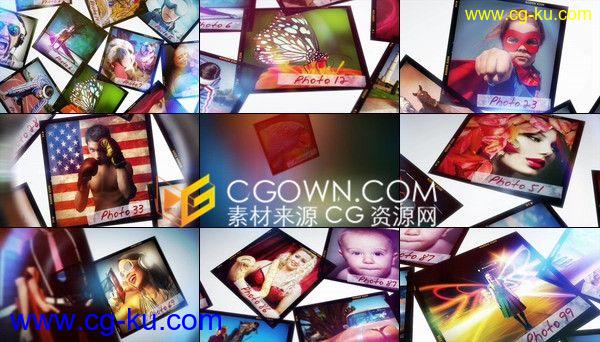 毕业照片幻灯片放映婚礼生日相册视频制作工程文件-AE模板下载的图片1