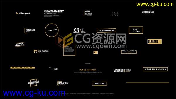 25组文字标题演示字幕动画效果工程文件-AE模板下载的图片1