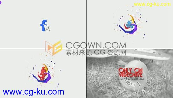 图形液体动画丰富多彩品牌介绍4K分辨率LOGO片头-AE模板下载的图片1