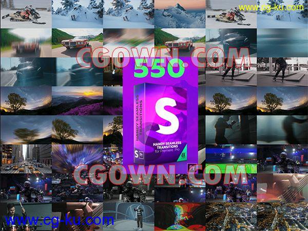 PR工程文件550种视频转场特效动画带音效带中文教程-Premiere模板的图片1