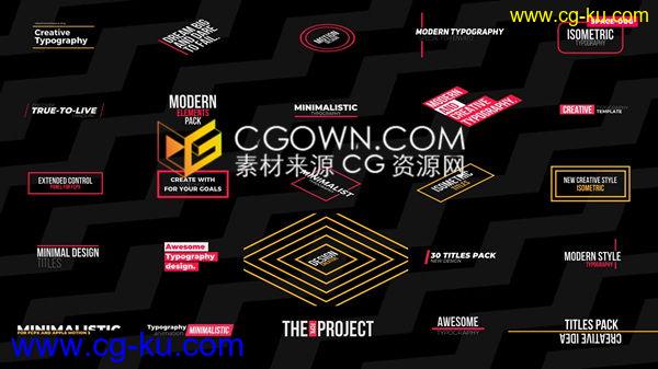 FCPX插件30组创意文字标题排版字幕动画预设Final Cut Pro X的图片1