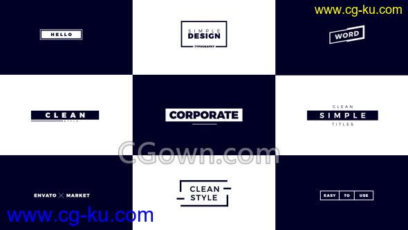 20组公司企业片视频包装字幕文字标题动画PR预设工程-AE模板下载的图片1