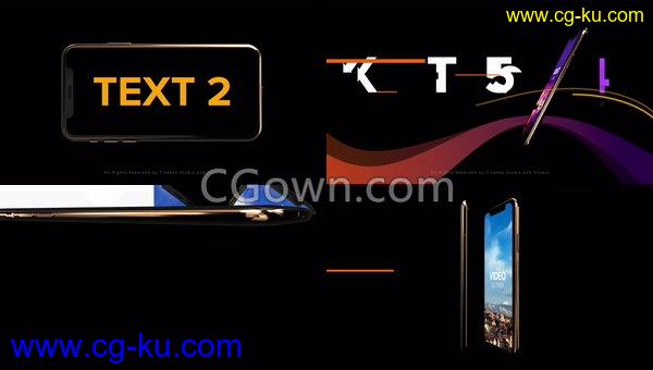 iPhone Xs手机App宣传广告片视频手机应用程序展示动画-AE模板下载的图片1