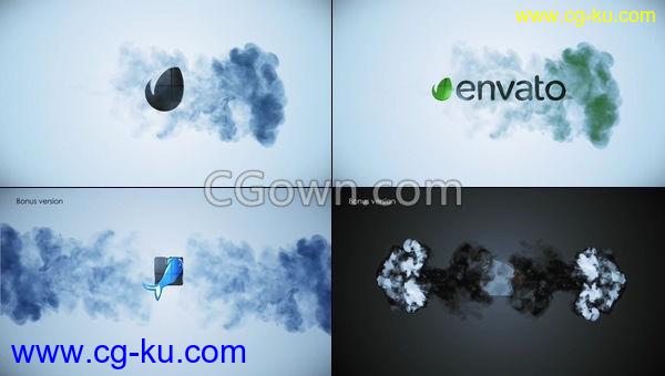 4K分辨率墨水冲击烟雾散粒子开明亮LOGO片头效果动画-AE模板下载的图片1