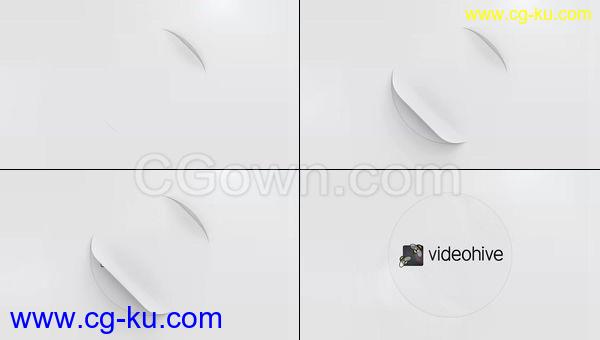 3D干净时尚素雅徽标灯光阴影效果可定制企业LOGO展示-AE模板下载的图片1