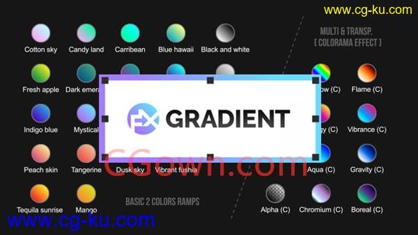 FX Gradient v1.0 AE脚本快速制作渐变效果生成工具下载的图片1
