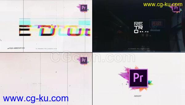 70种故障特效效果文字标题动画Premiere预设包-AE预设模板下载的图片1