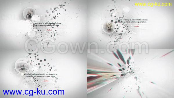 快速黑白光圈镜头拉伸展示头脑风暴灵感启发文字引用标题动画-AE模板的图片1