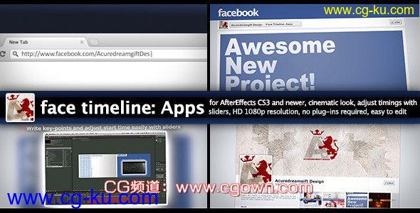 AE模板网站简介Face Timeline: Apps | VideoHive的图片1