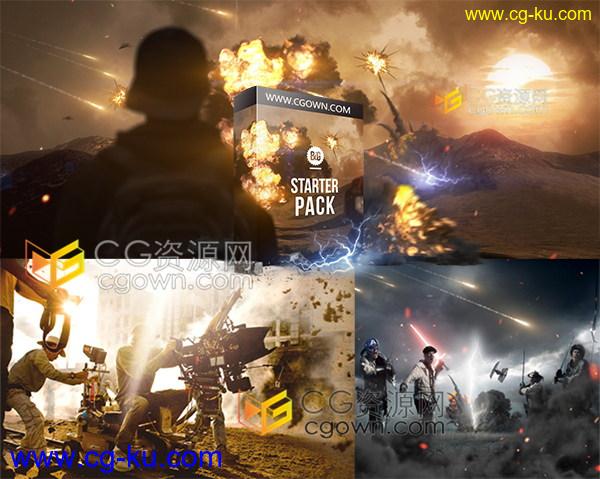 184组特效合成视频素材下载制作爆炸坍塌火焰烟雾流星闪电电流等效果的图片1