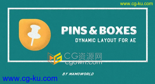Pins & Boxes v.1.1.001 制作自适应大小文字方框动画AE脚本下载的图片1
