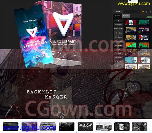1700种制作视频特效包装动画预设兼容中文Win/Mac版本AE脚本下载的图片1