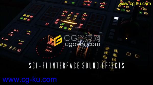 Sci-Fi科幻界面多功能UI音效合集适用于电影视频游戏含警报数据处理蜂鸣等元素的图片1