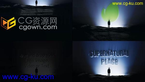 地狱之门神秘超自然场景标志揭示科幻恐怖主题电影开场LOGO动画-AE模板的图片1