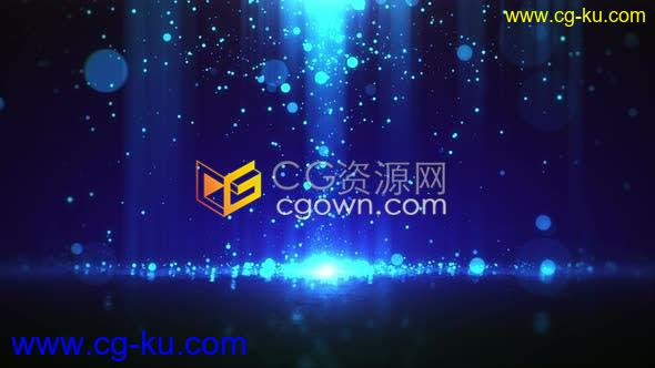4K视频素材-蓝色神奇魔法梦幻粒子坠下优雅奢华风格颁奖晚会魅力循环背景素材的图片1