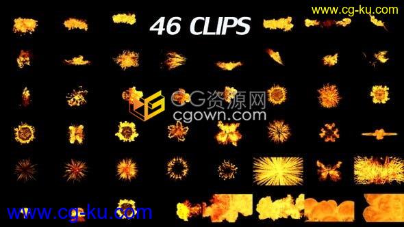 46种带Alpha透明通道火焰燃烧特效效果视频素材免费下载的图片1