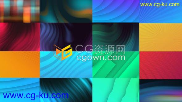 18+种清新时髦的彩色动画背景下载现代商务演示时尚社交媒体展示AE模板背景素材的图片1
