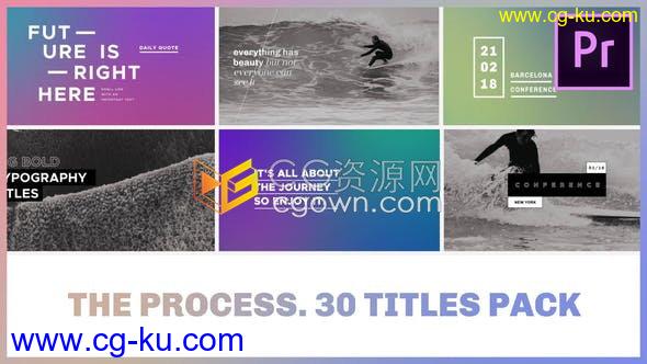 30组创意视频介绍摘要标题商务排版宣传文字动画带使用视频-PR模板下载的图片1