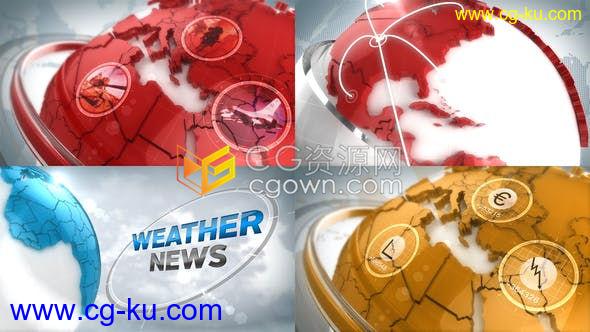 广播设计世界新闻包装片头AE模板下载的图片1