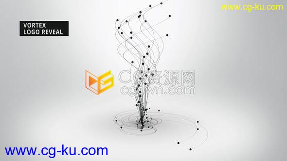4K优雅轻柔音符线条漩涡状演绎简约企业粒子标志LOGO片头-AE模板的图片1