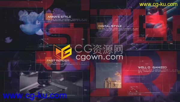 HUD元素医疗企业幻灯片科学培训商业视频DNA纪录片高科技数字节拍电影开场-AE模板的图片1