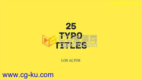 25种彩色文本排版标题文字动画开场白-AE模板下载的图片1