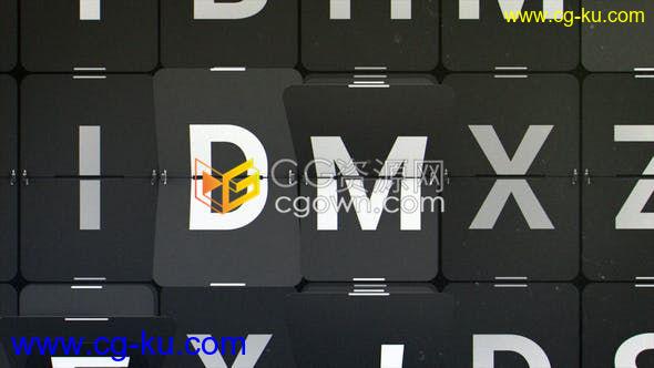 机场航班信息实时更新告示牌LED电子屏翻转面板倒计时字母表动画-AE模板的图片1