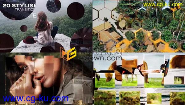 20+PR图形转场视频效果各种几何图形过渡含PR模板工程文件下载的图片1