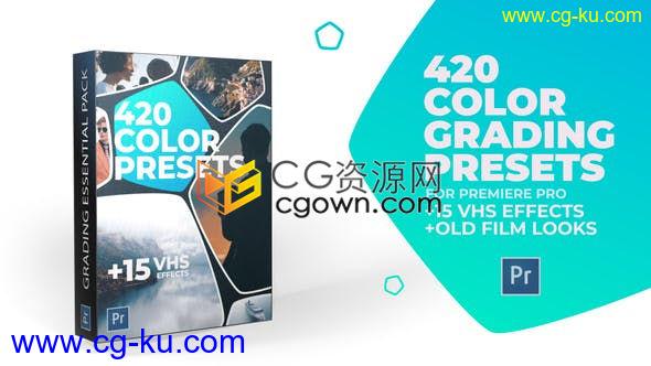 420个LUTs创意独特时尚婚礼城市旅游航拍复古调色预设及VHS风格老电影噪点特效素材-PR模板的图片1