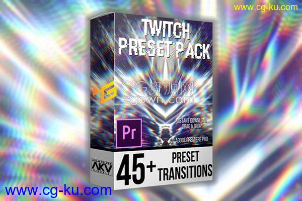 45+Twitch过渡震动摇动转场PR预设包免费下载的图片1
