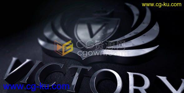 3D品牌LOGO优雅金色金属闪亮标志动画视频片头制作-AE模板下载的图片1
