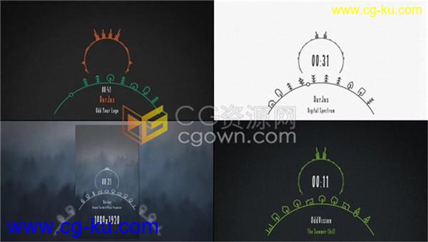 音频可视化波形音乐频谱均衡器创意图形动画生成工程-AE模板下载的图片1