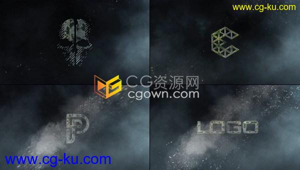 3D大气电影风格LOGO视频片头爆炸烟雾粒子碎片特效动画制作-AE模板下载的图片1