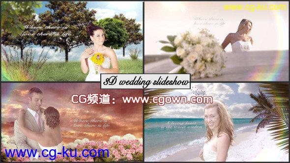 AE模板Videohive – 3D Wedding Slideshow3D婚礼展示的图片1