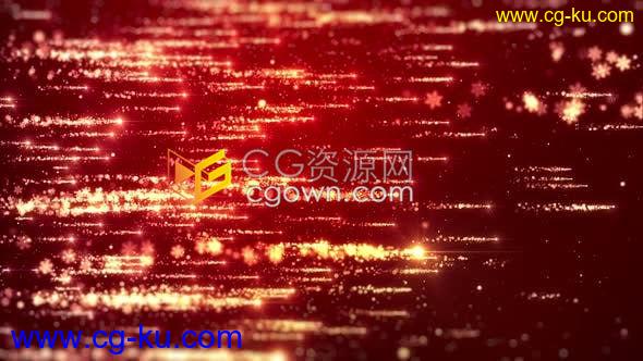 4K红色主题闪亮粒子光效动画圣诞节背景节日晚会活动LED背景素材的图片1
