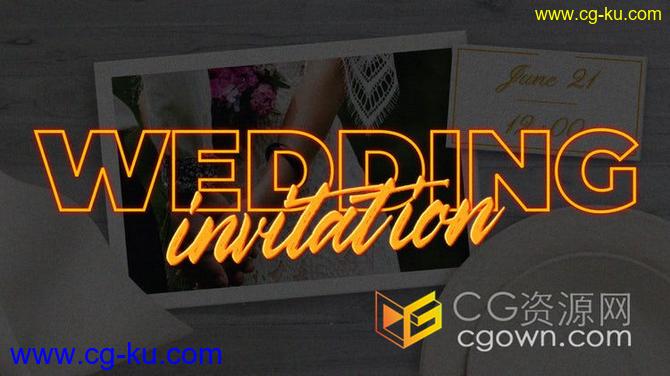 PR模板-浪漫婚礼邀请函动态结婚喜帖婚纱照小视频婚礼请帖动画的图片1