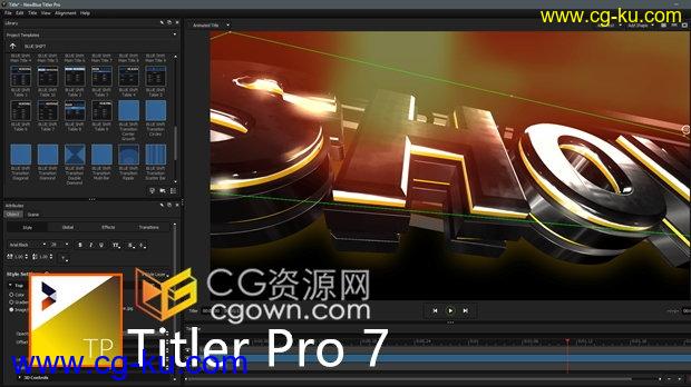 NewBlue Titler Pro 7.0 Build 191114中文软件专业文字标题字幕制作软件插件的图片1