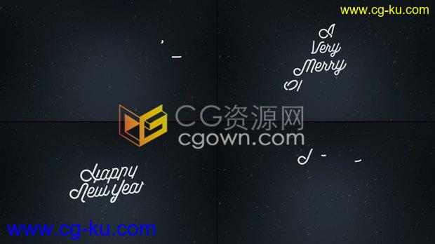 6种新年圣诞节字幕标题手写效果动画Christmas Titles工程-AE模板下载的图片1