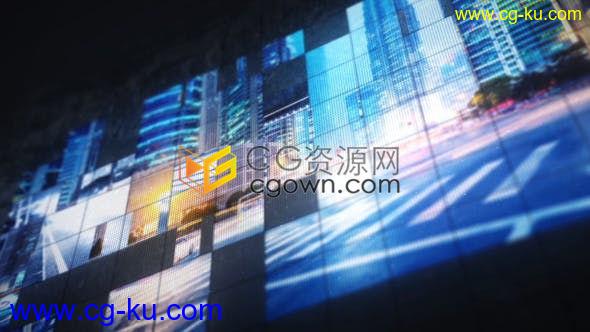 4K分辨率LED屏幕显示电影片头公司介绍品牌广告开幕节目视频-AE模板下载的图片1