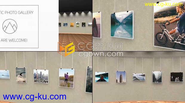 三维画廊空间展示照片美术馆展览活动相册介绍宣传视频动画-AE模板免费下载的图片1