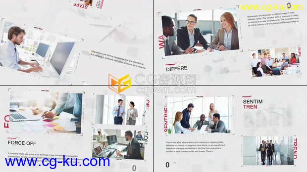 简约宣传公司视频制作商务企业会议时间轴介绍历史发展产品宣传片-AE模板下载的图片1